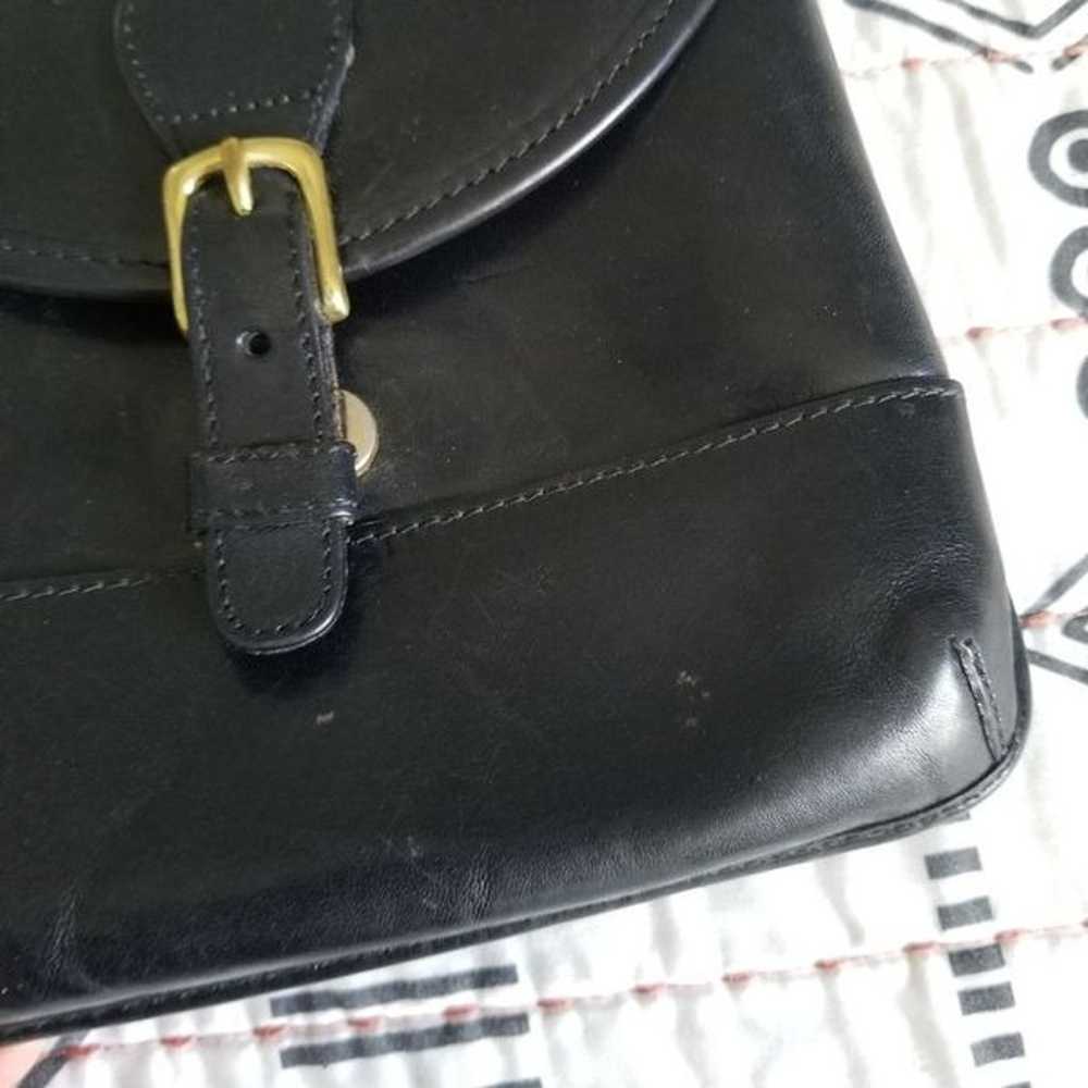 Vintage Brahmin Black Flap Crossbody Bag - image 3