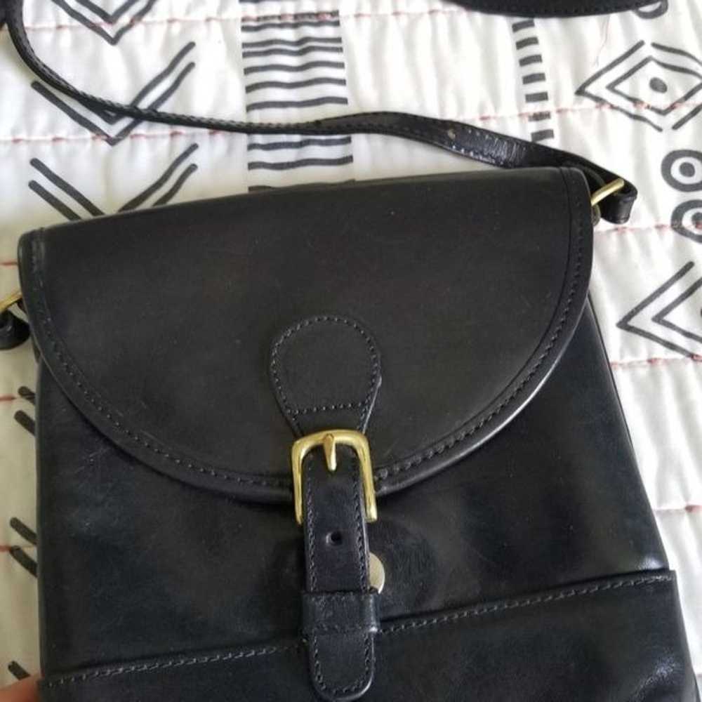 Vintage Brahmin Black Flap Crossbody Bag - image 6