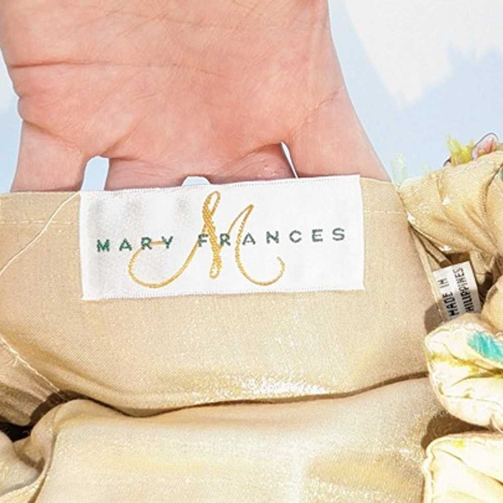 Rare Mary Frances Beaded Handbag Cream Floral Des… - image 10