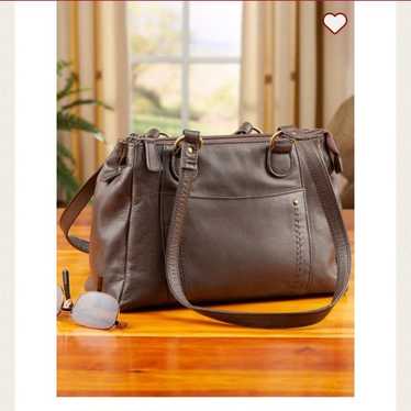 Brown leather purse by The Vermont Country Store - image 1