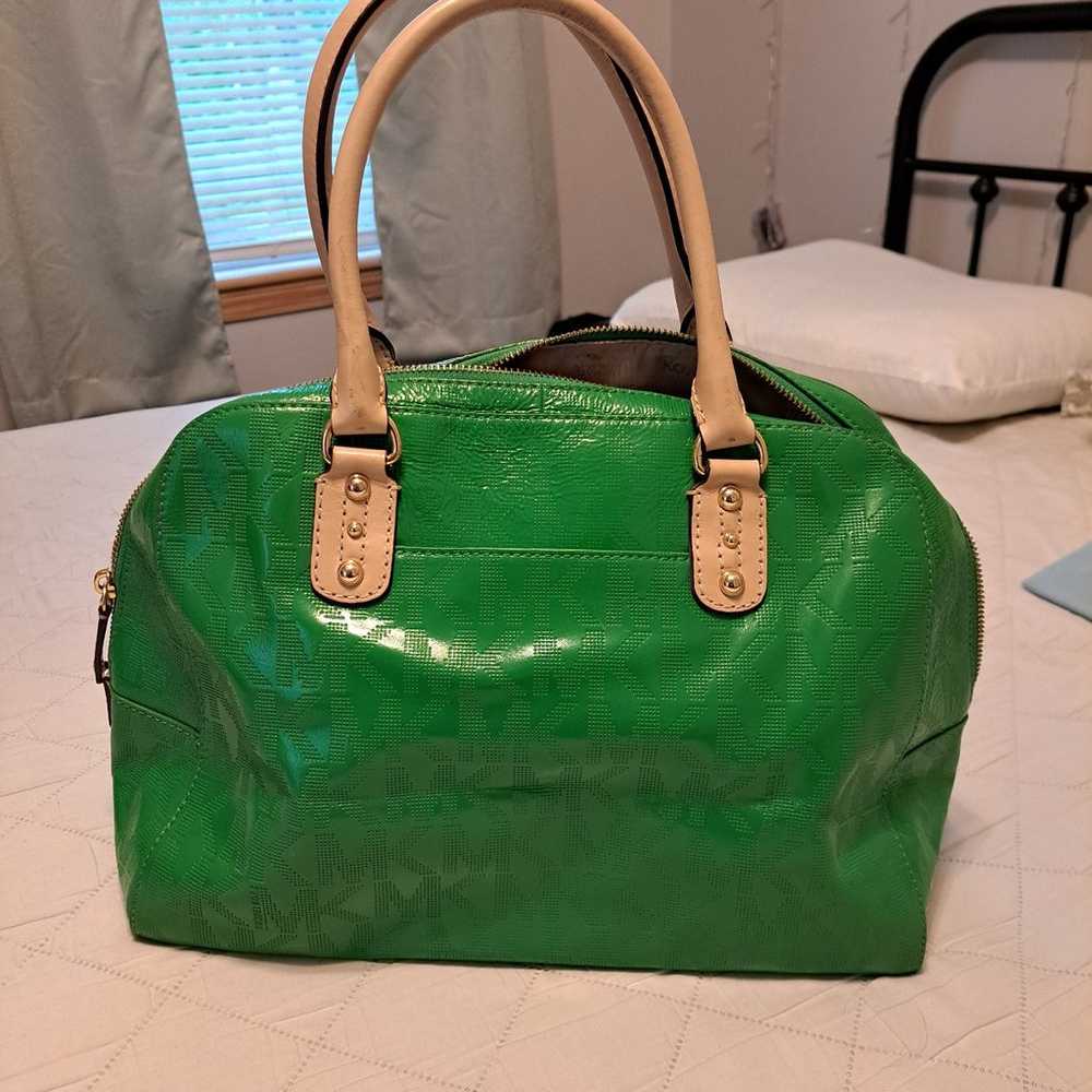Authentic Green Michael Kors Handbag - image 2
