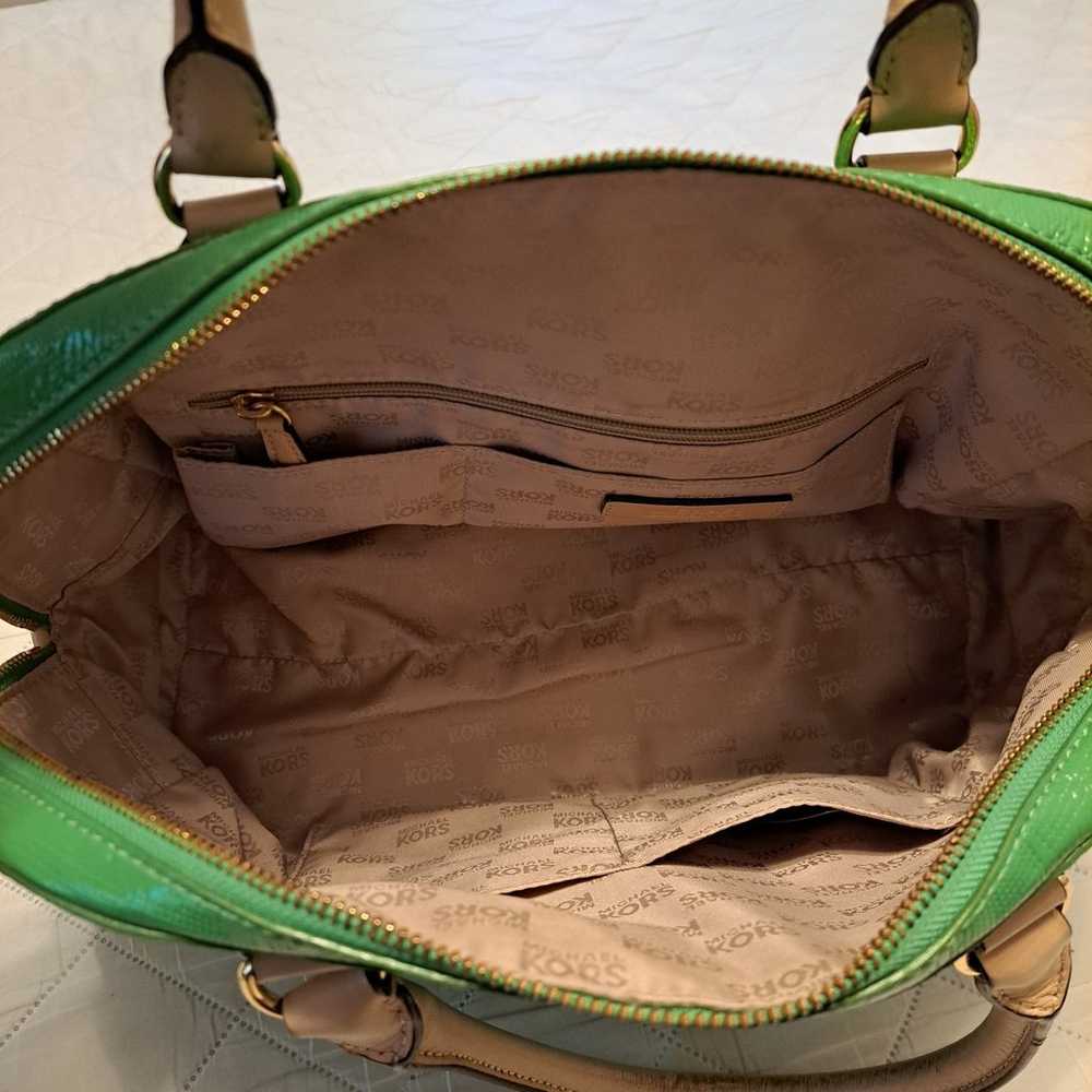 Authentic Green Michael Kors Handbag - image 3