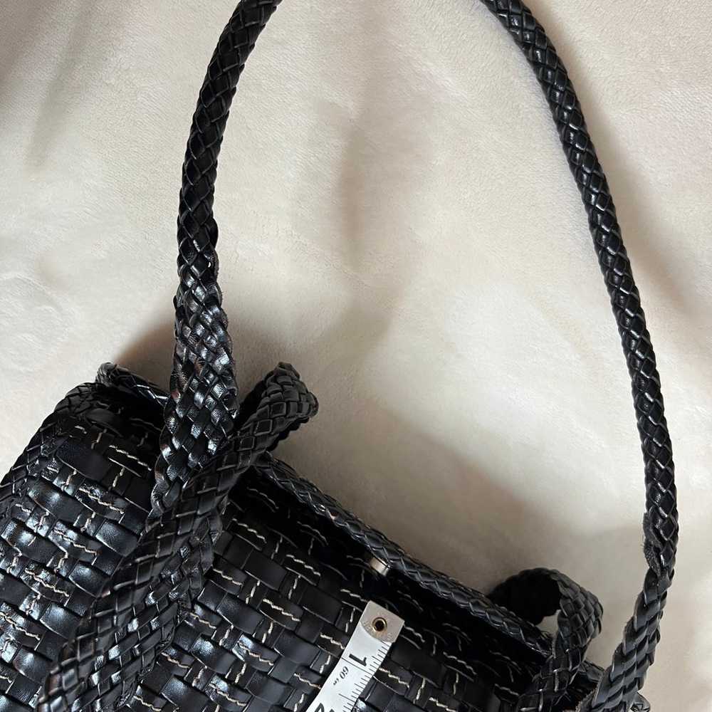 Elliott Lucca black woven leather tote - image 12