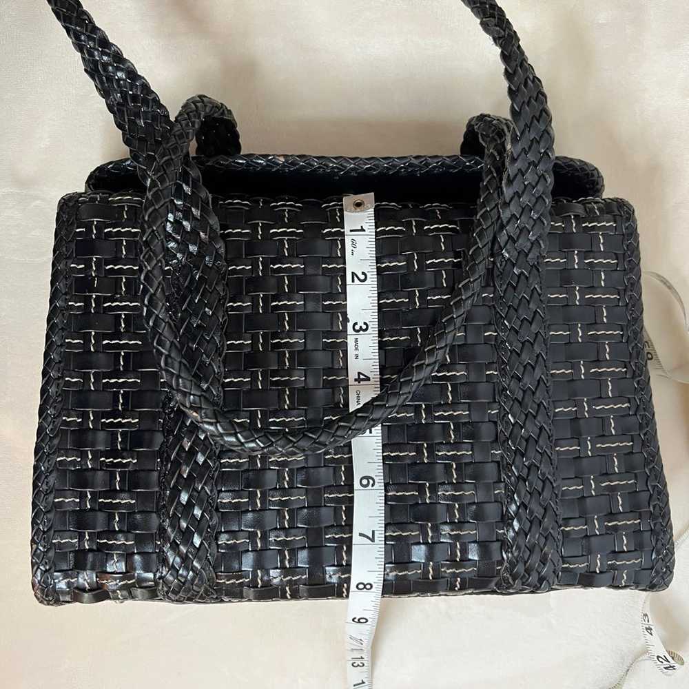 Elliott Lucca black woven leather tote - image 5
