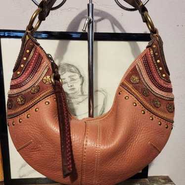 Coach Leather hobo Pink and Brown