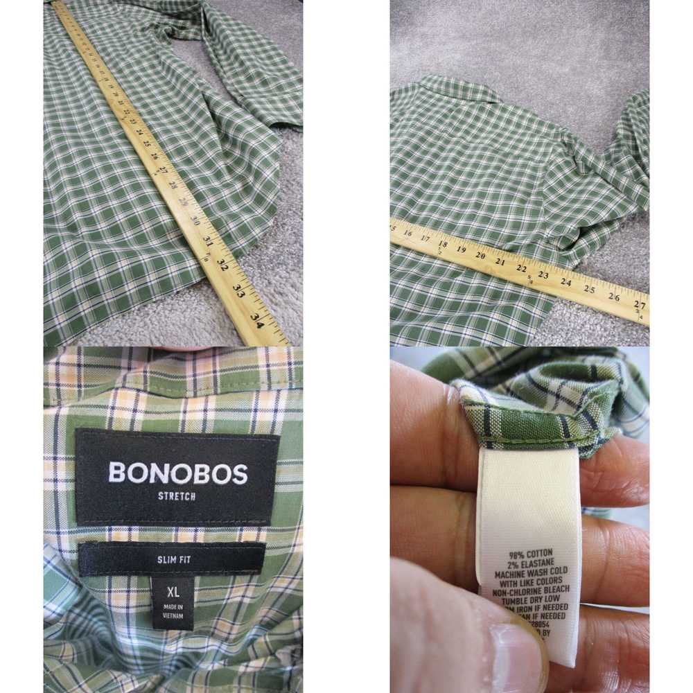 Bonobos Bonobos Shirt Mens Xl Green Cotton Plaid … - image 4