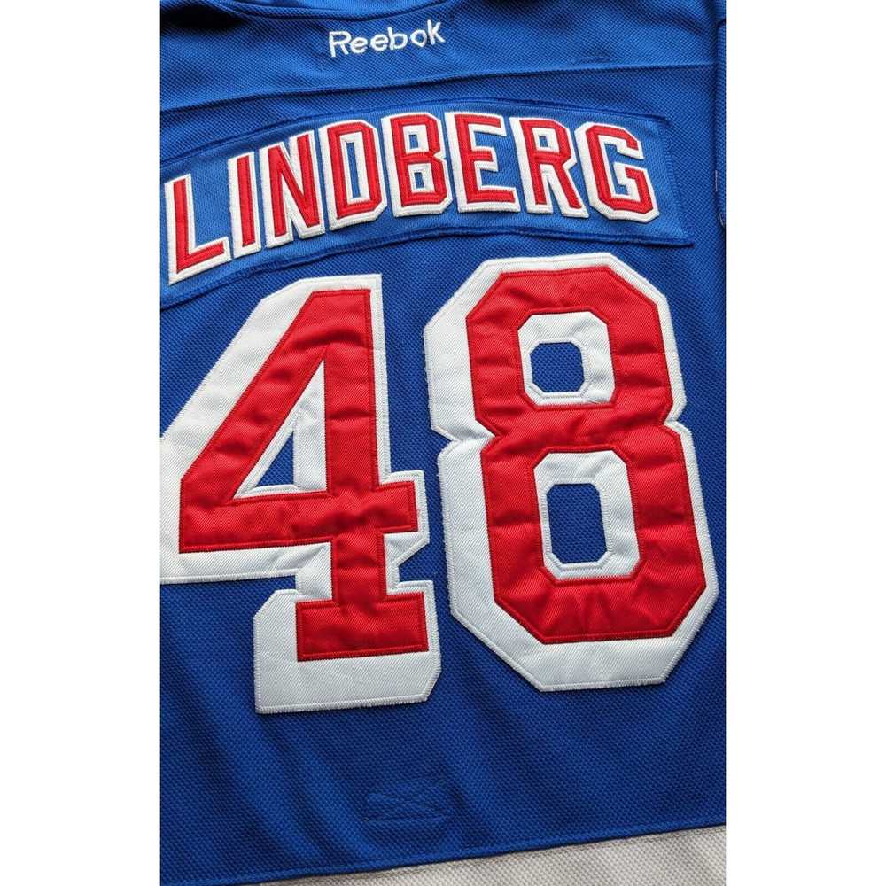 Reebok LINDBERG NY Rangers 2015 REEBOK jersey blu… - image 10