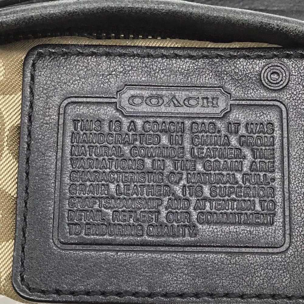 COACH East West Legacy Vintage Black Leather Bag … - image 5