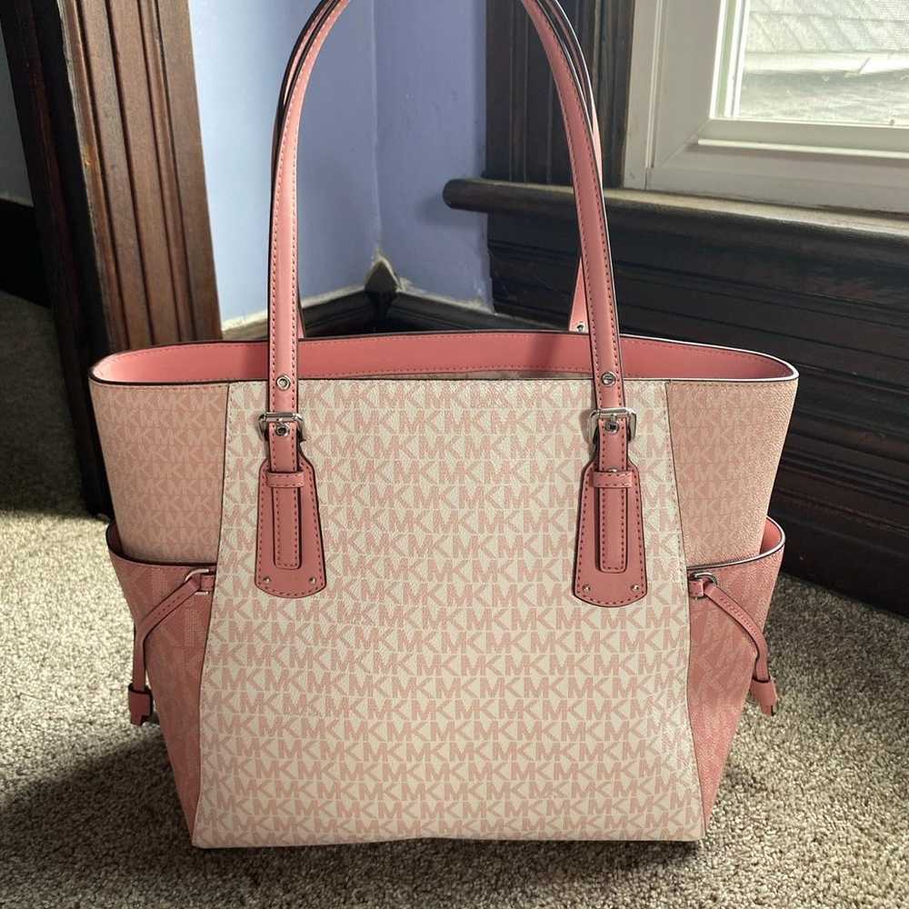 Michael Kors Pink and White tote - image 2