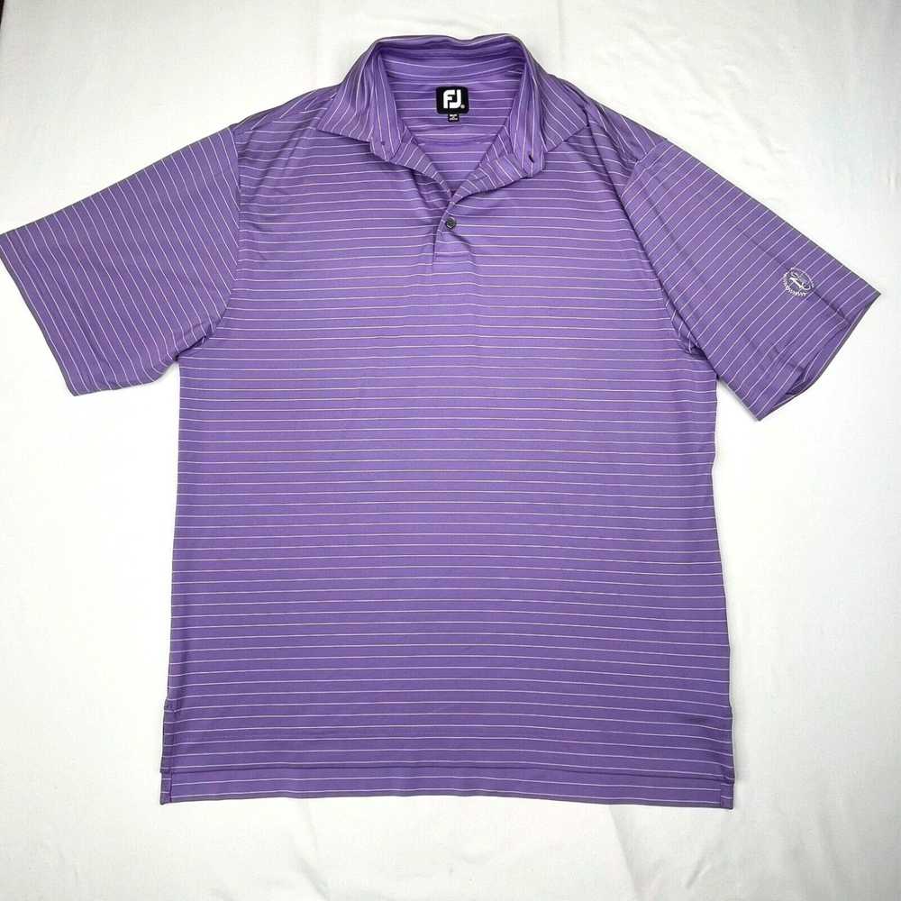 Footjoy Footjoy Polo Shirt Mens Medium Purple Str… - image 1