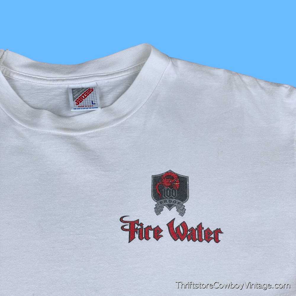 Jerzees × Vintage Vintage Fire Water Shirt White … - image 3