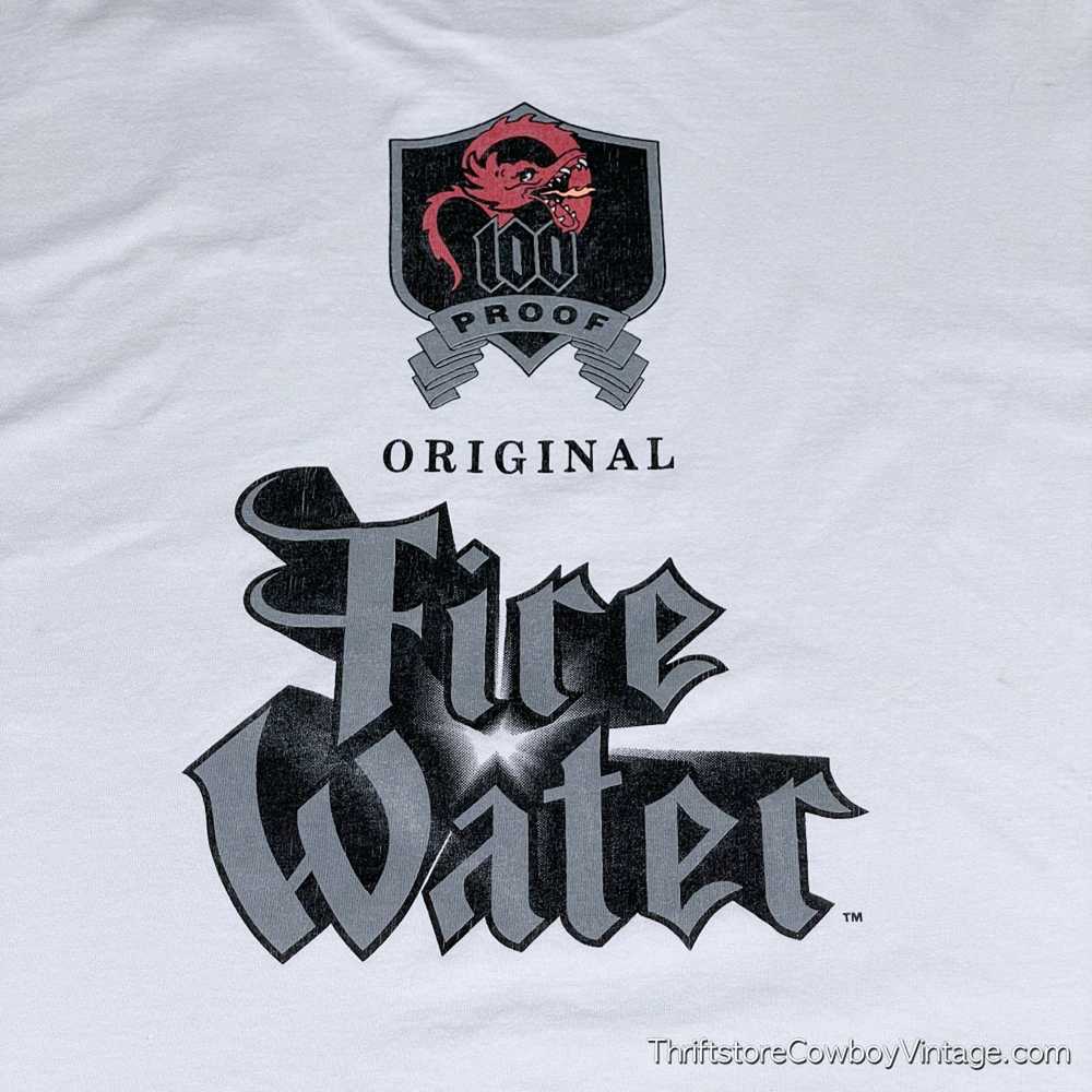 Jerzees × Vintage Vintage Fire Water Shirt White … - image 4