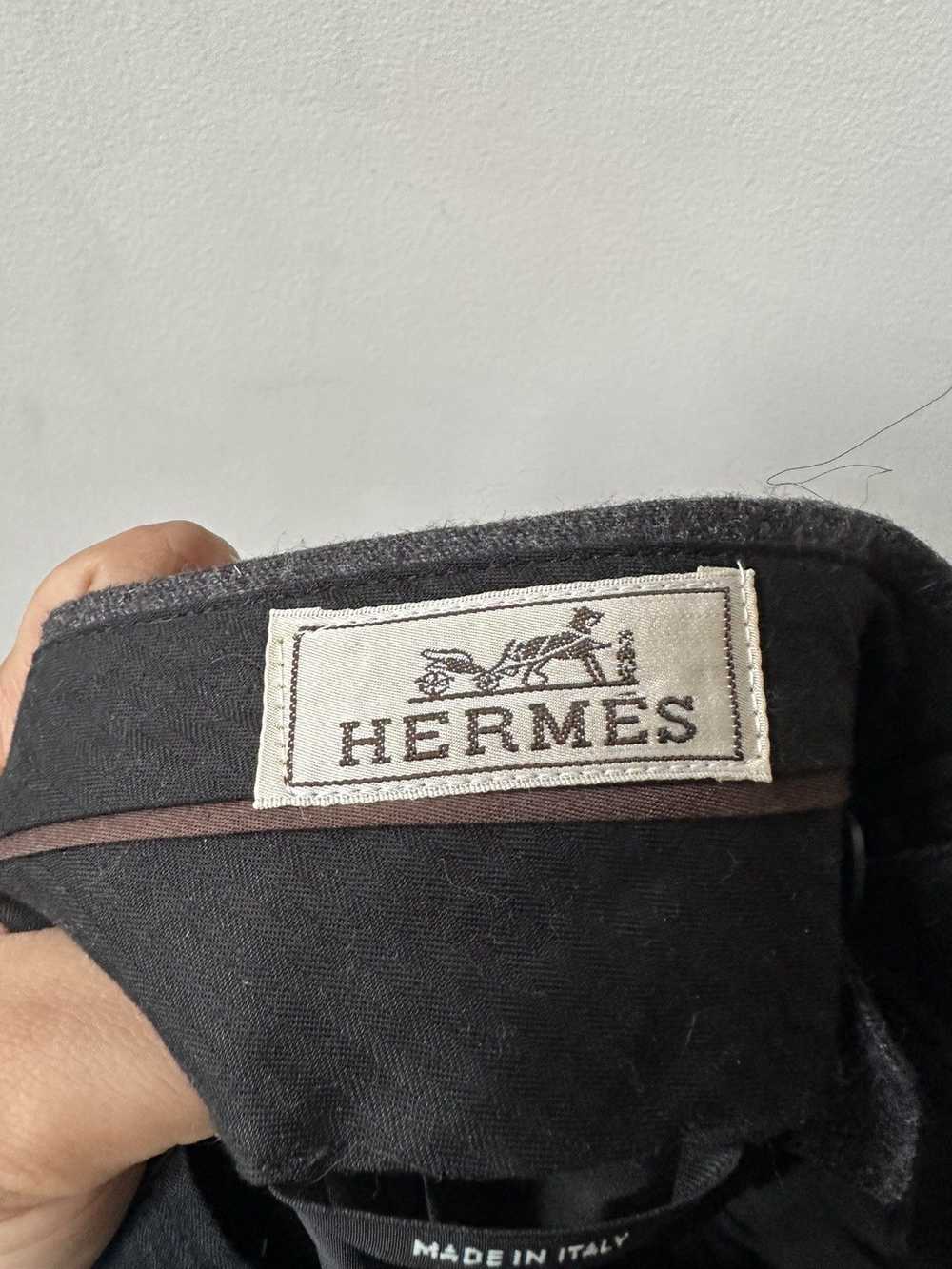 Hermes Hermes Cashmere-Wool Plaid Pants - image 3