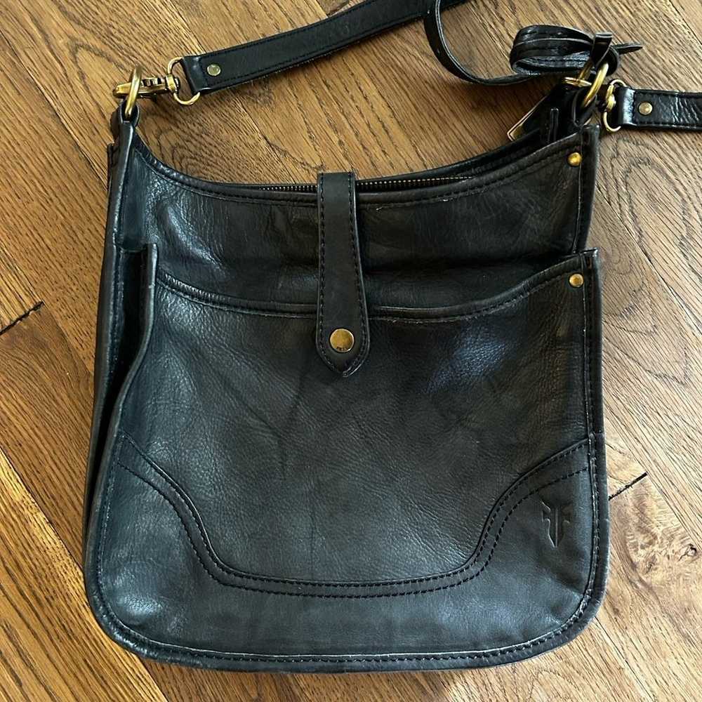 Frye Madison campus Crossbody purse black Leather… - image 5