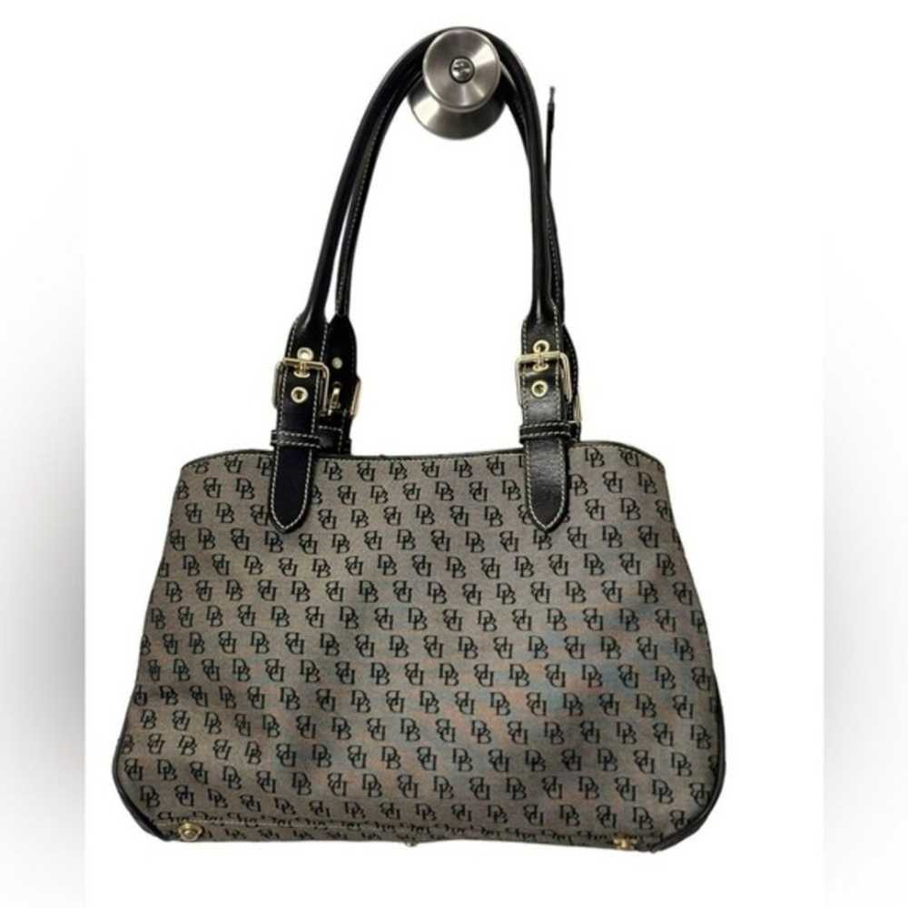 Dooney & Bourke Canvas bag with Leather Handle an… - image 1
