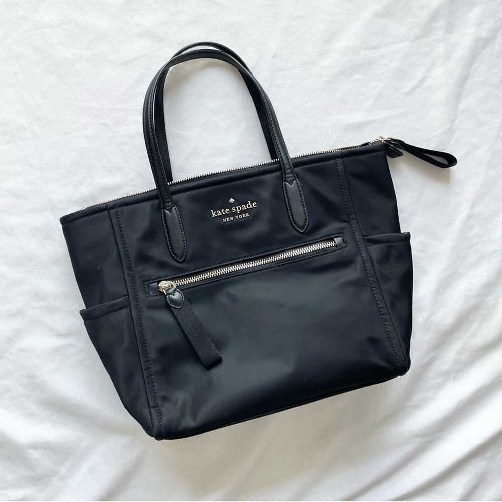 Kate Spade Black Nylon Tote Bag Handbag - image 1