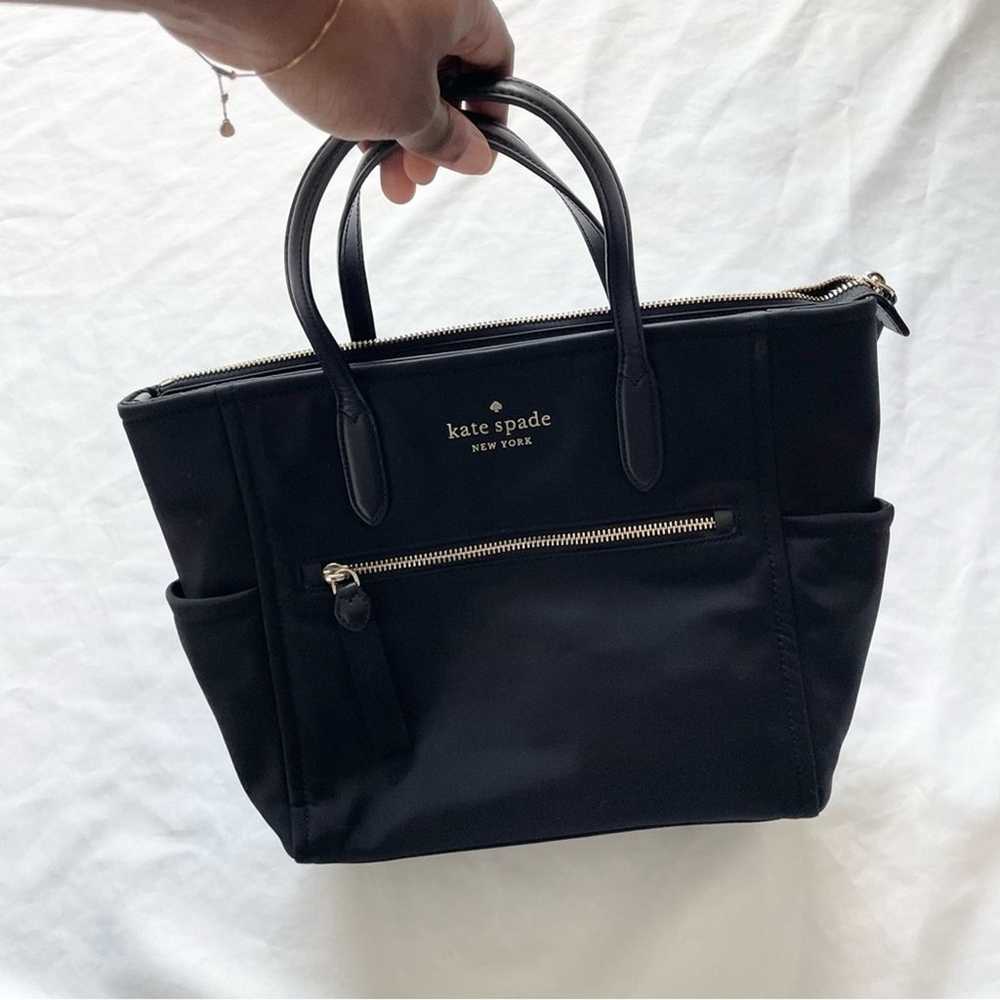 Kate Spade Black Nylon Tote Bag Handbag - image 5