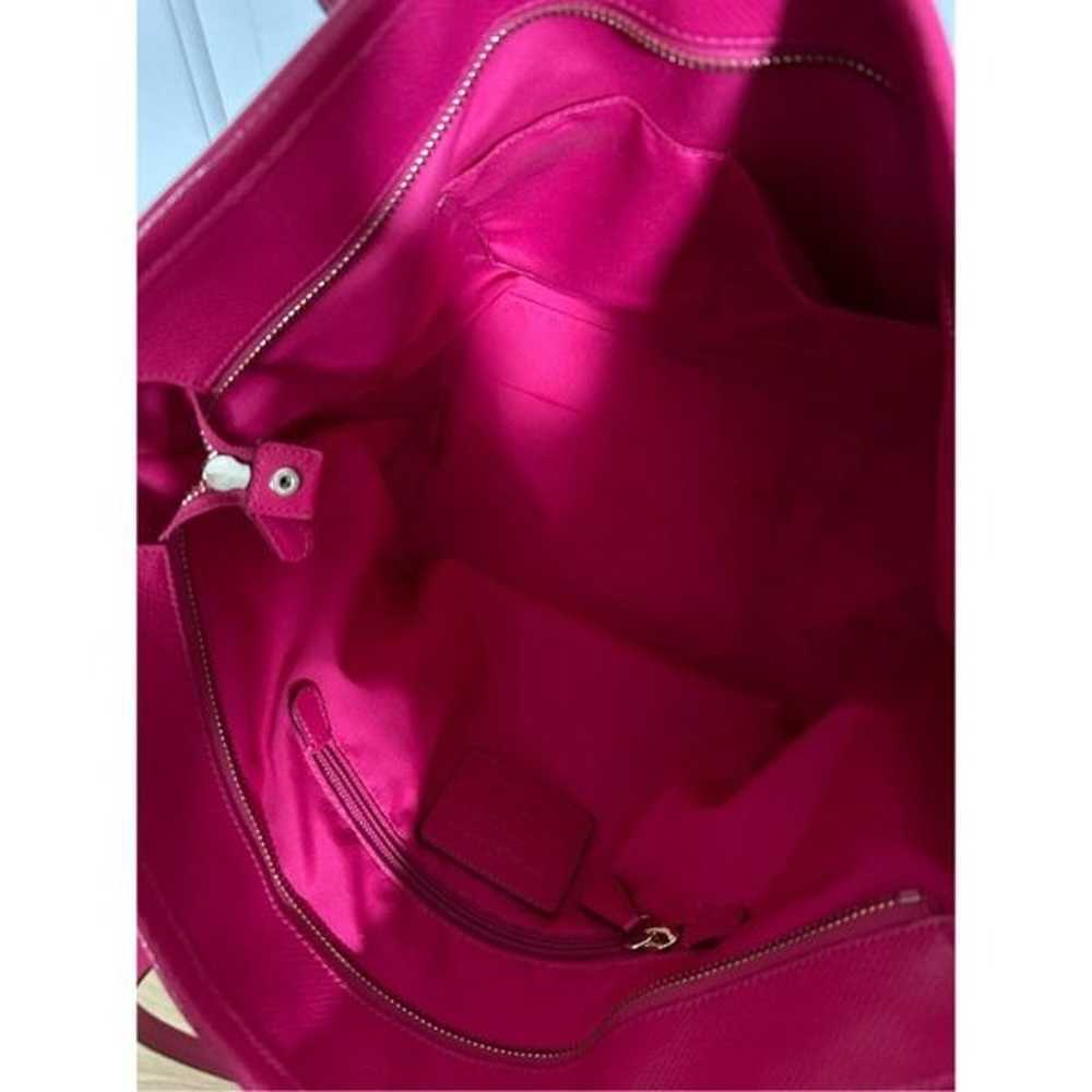 Coach Signature  Shoulder Tote Purse  Hot Pink/Br… - image 2
