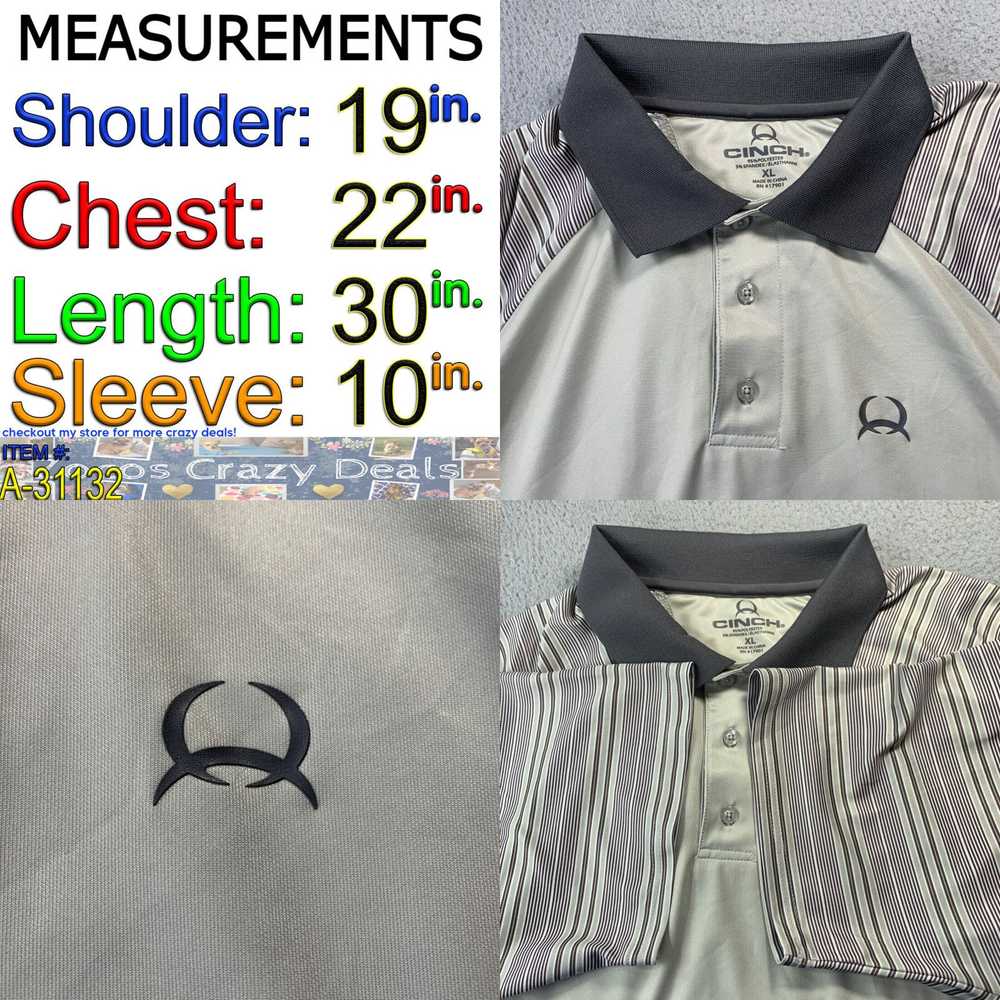 Vintage CINCH Polo Shirt Mens XL Short Sleeve Ext… - image 4