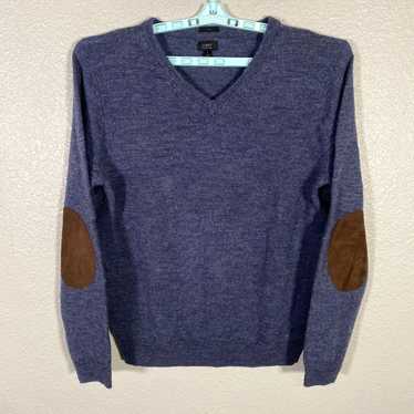 J.Crew J Crew Sweater Mens Large Blue Merino Wool… - image 1