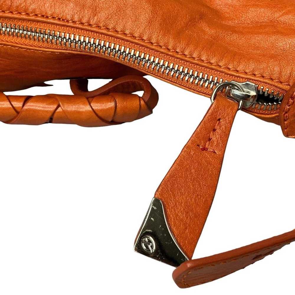 FRANCESCO BIASIA Orange Brown Leather Slouchy Hob… - image 10