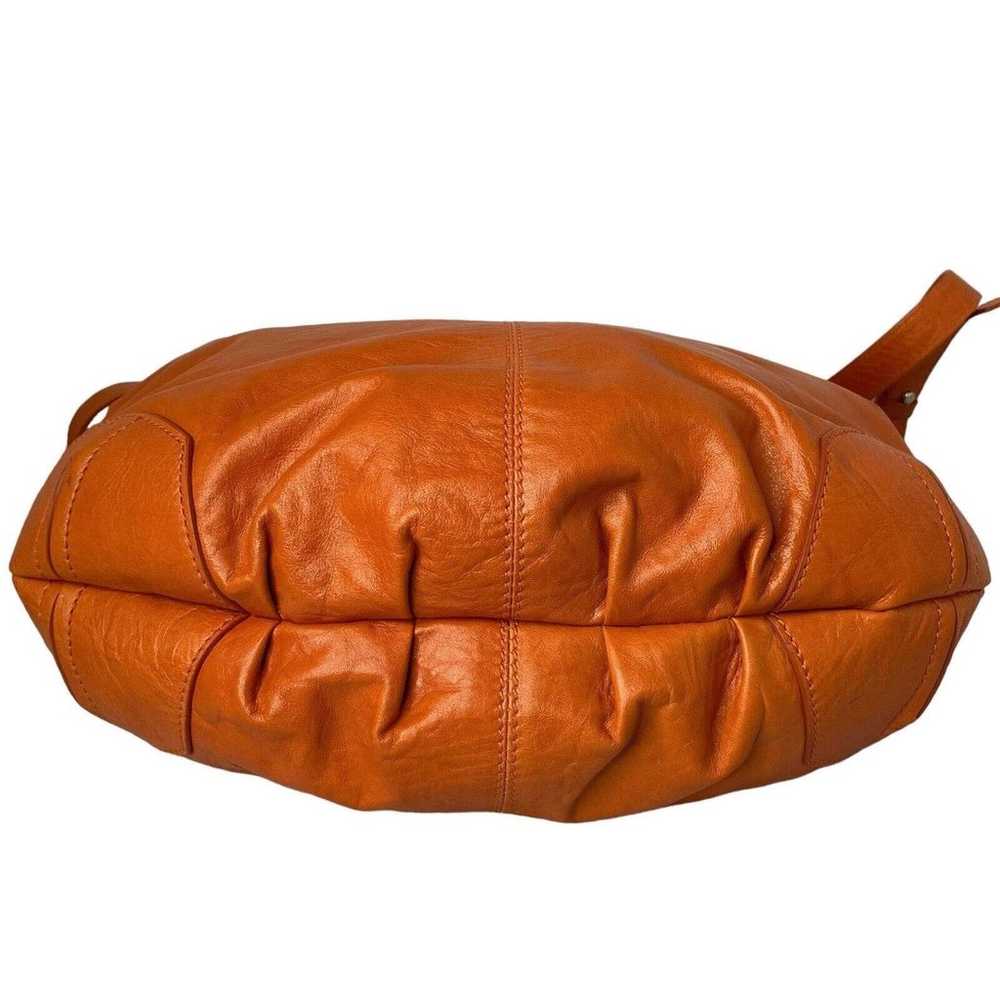 FRANCESCO BIASIA Orange Brown Leather Slouchy Hob… - image 8