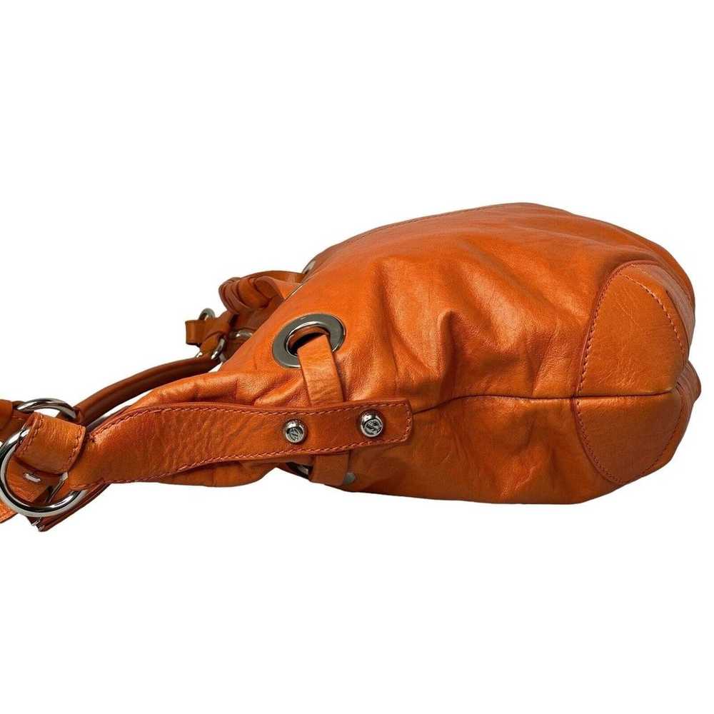 FRANCESCO BIASIA Orange Brown Leather Slouchy Hob… - image 9