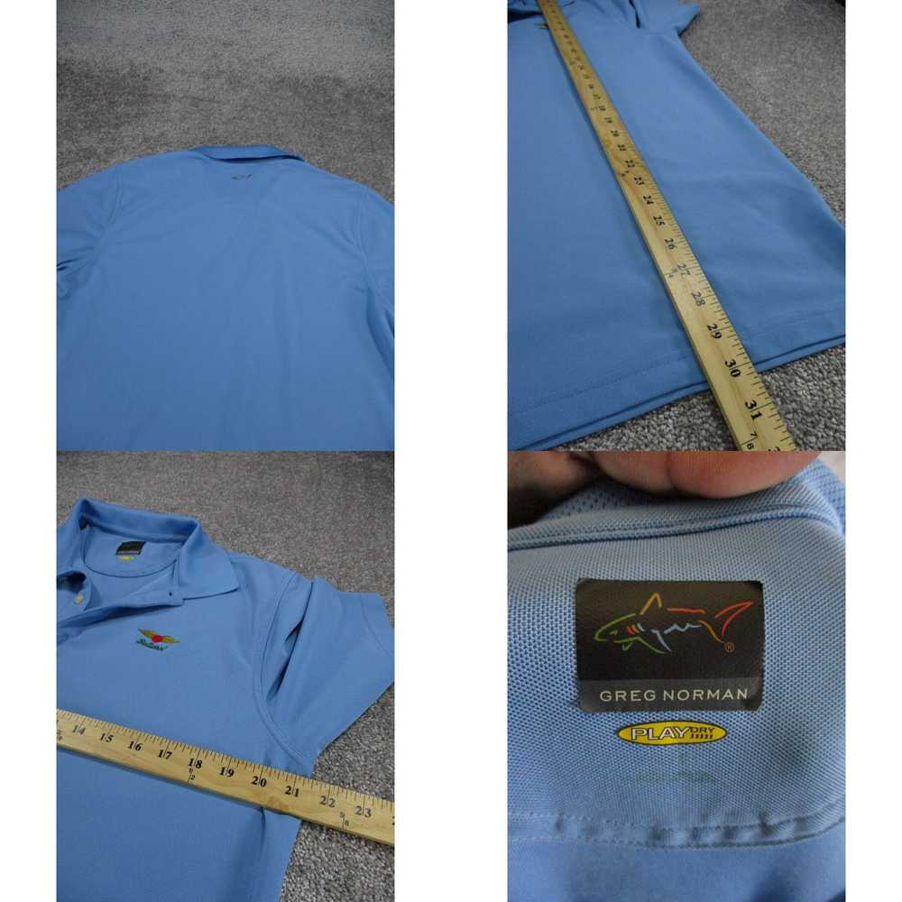 Vintage Greg Norman Polo Shirt Mens Large Light B… - image 4