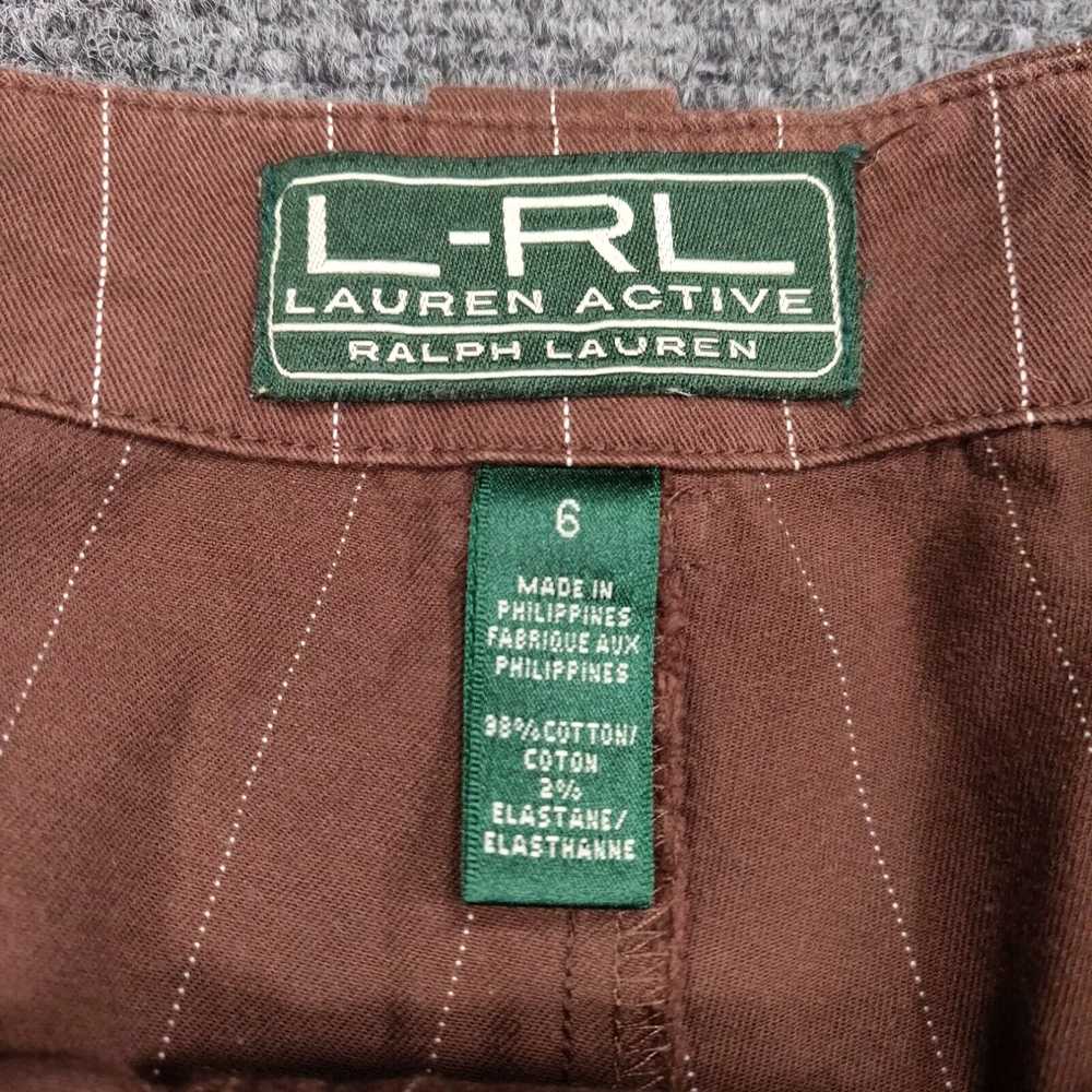 Vintage LRL Lauren Active Pants Womens 6 Brown Ca… - image 3