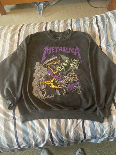 Metallica Metallica Distressed Sweatshirt Grim Rea