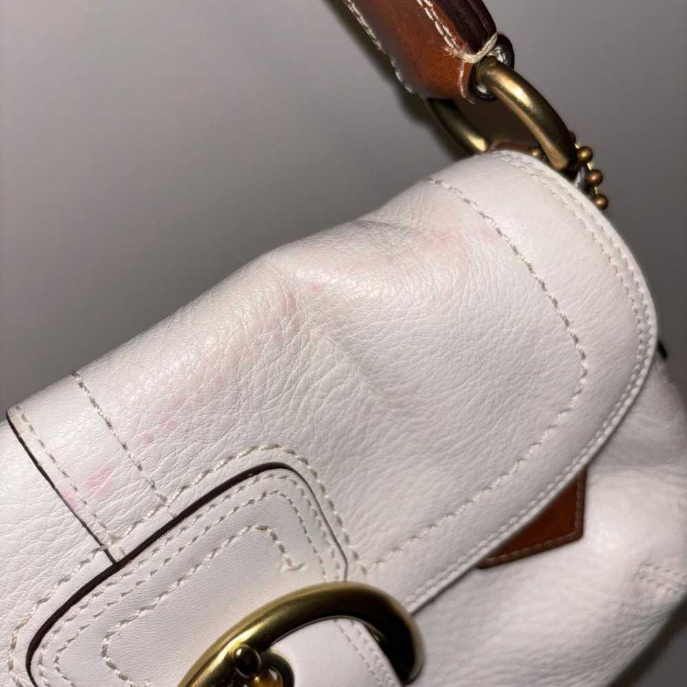 COACH SoHo Bag White Pebbled Leather EUC - image 2