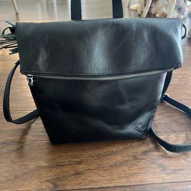 Patricia Nash Black leather backpack