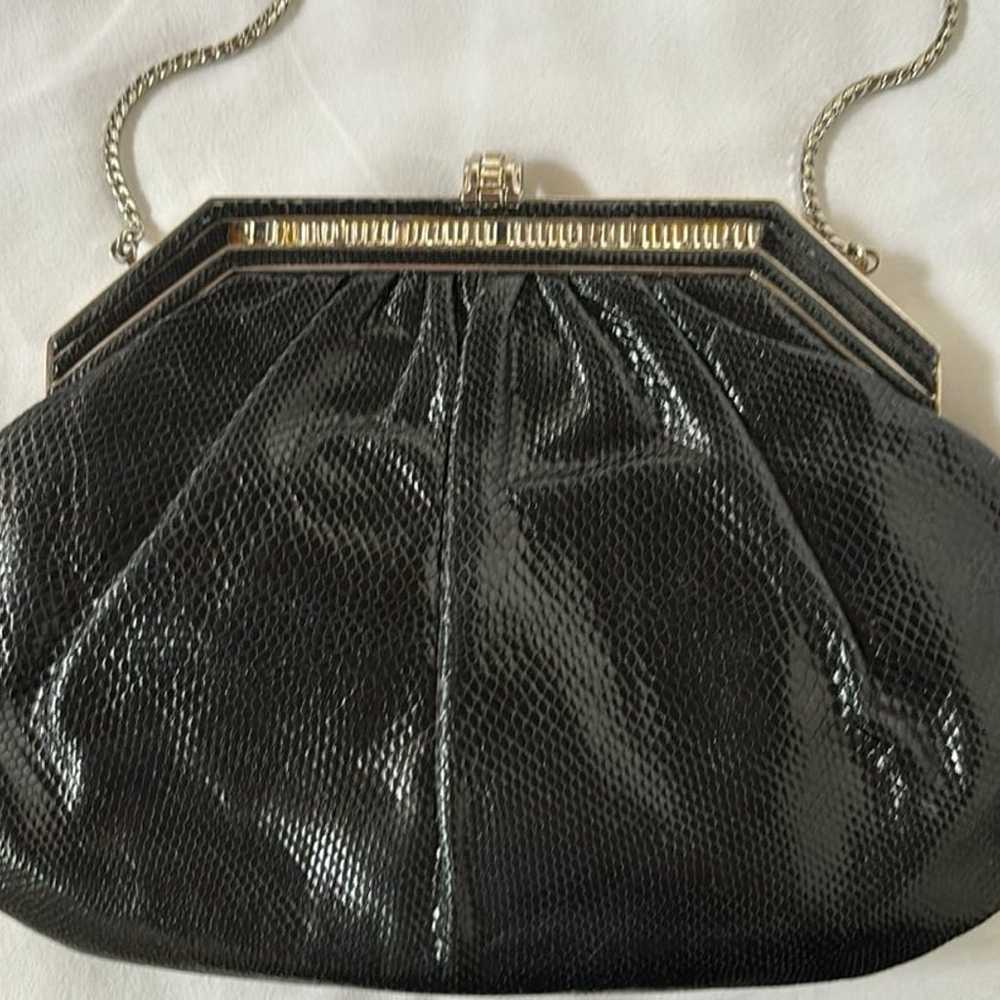 Judith Leiber black snakeskin bag - image 2
