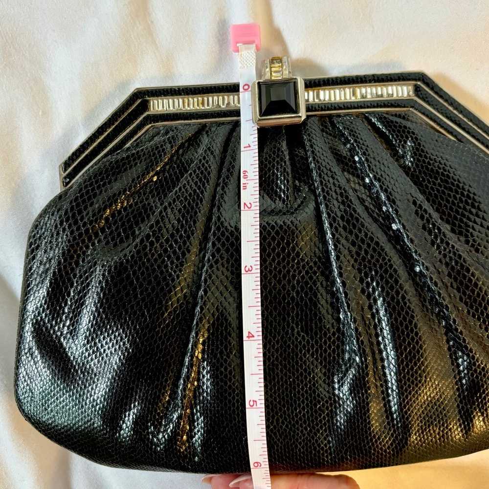 Judith Leiber black snakeskin bag - image 6