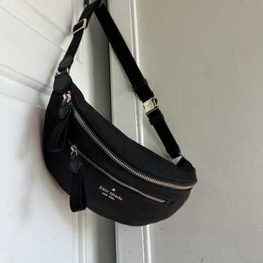 NWOT Kate Spade Black Nylon Fanny Pack Belt Bag P… - image 1