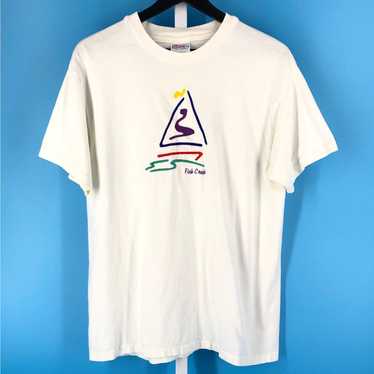 Hanes × Vintage 90s Fish Creek embroidered tshirt… - image 1
