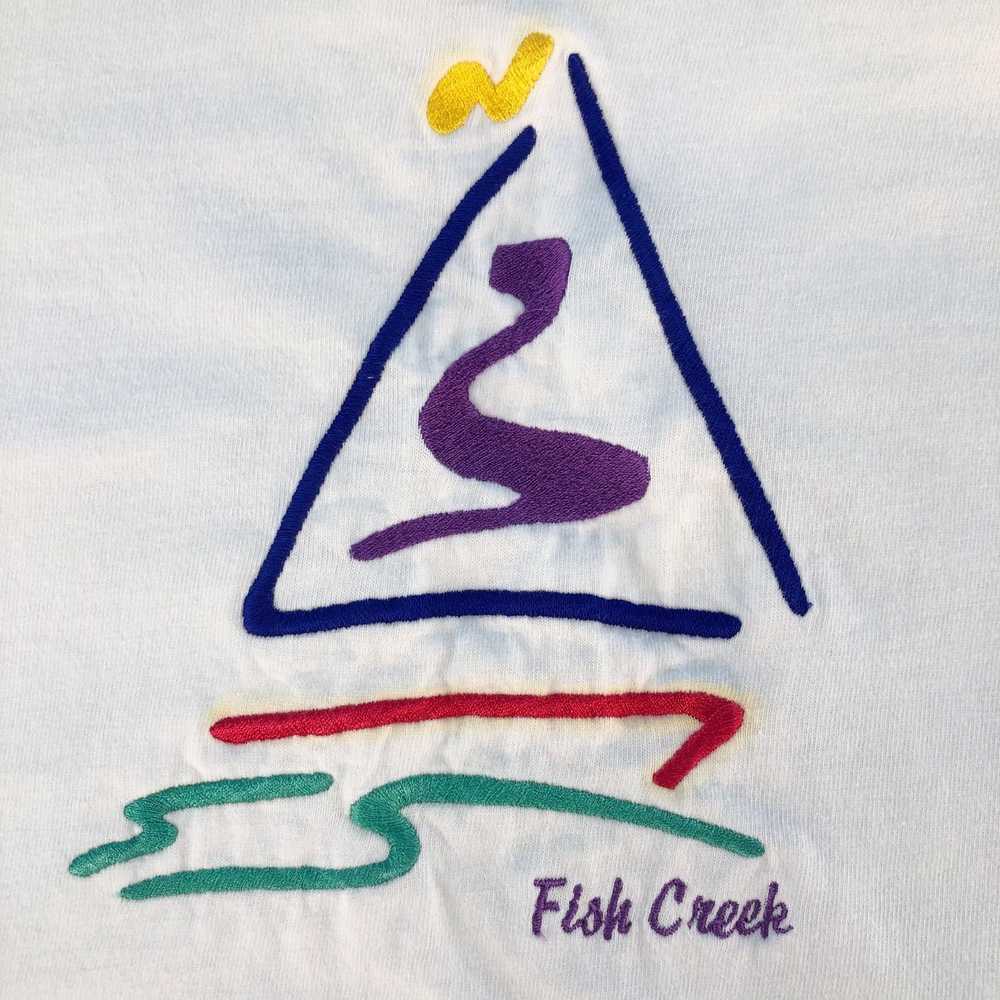 Hanes × Vintage 90s Fish Creek embroidered tshirt… - image 2