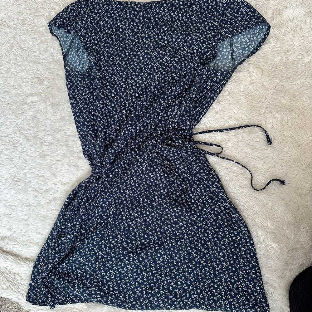 Brandy Melville Robbie Wrap Mini Dress VNeck Navy… - image 10