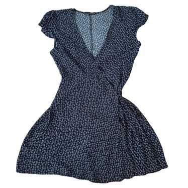 Brandy Melville Robbie Wrap Mini Dress VNeck Navy… - image 1