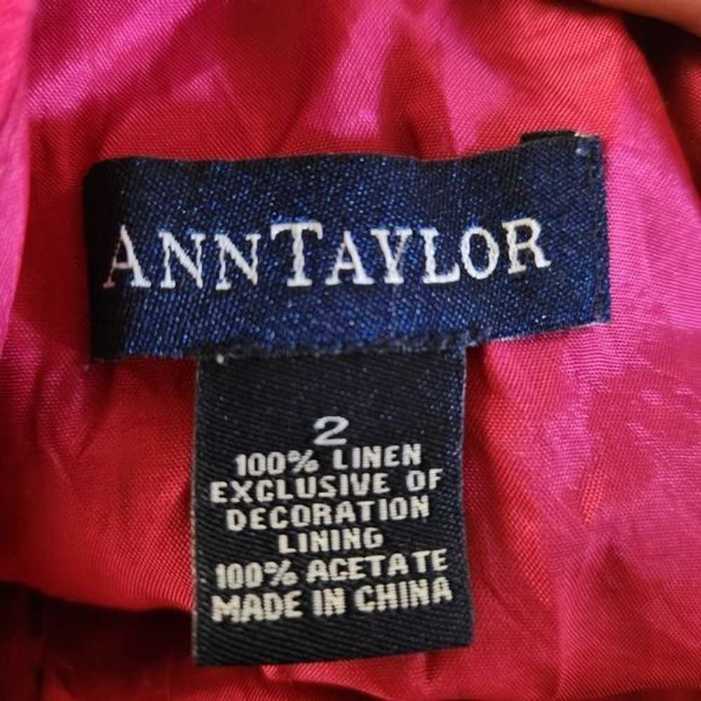 Ann Taylor Ann Taylor Size 2 Pink Linen Fit & Fla… - image 4
