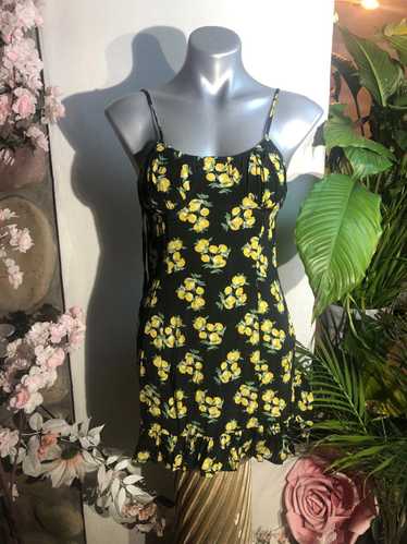 Boohoo Summer dress Mini Dress lemons fruit