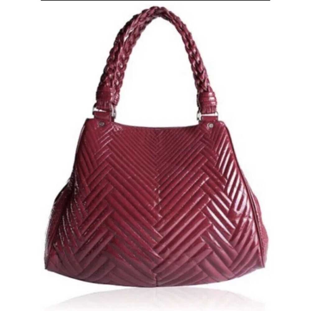 COLE HAAN Patent Leather Handbag Sugar Ruby Berry… - image 1