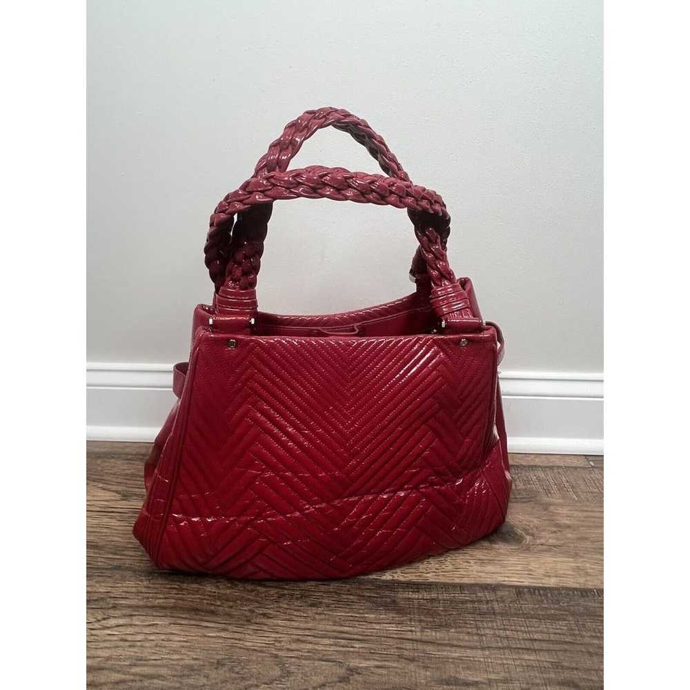 COLE HAAN Patent Leather Handbag Sugar Ruby Berry… - image 4