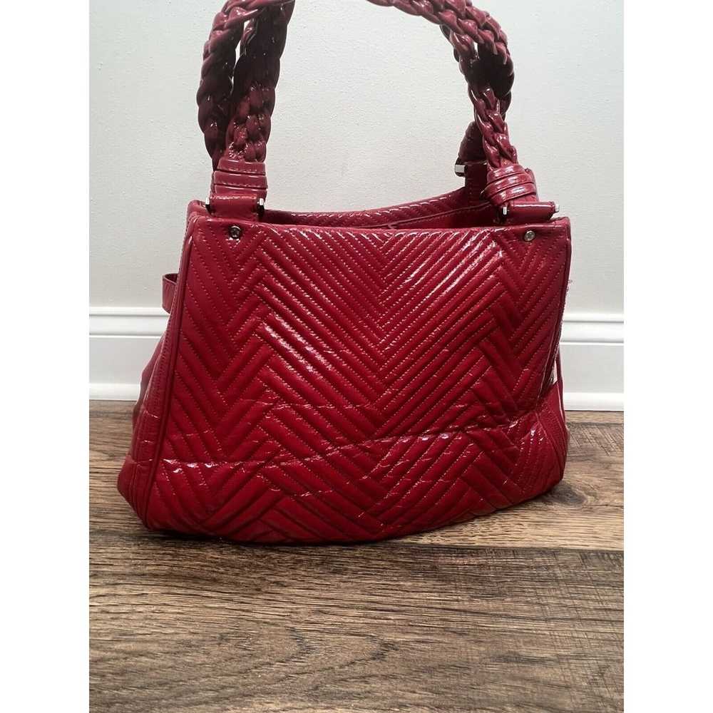 COLE HAAN Patent Leather Handbag Sugar Ruby Berry… - image 5