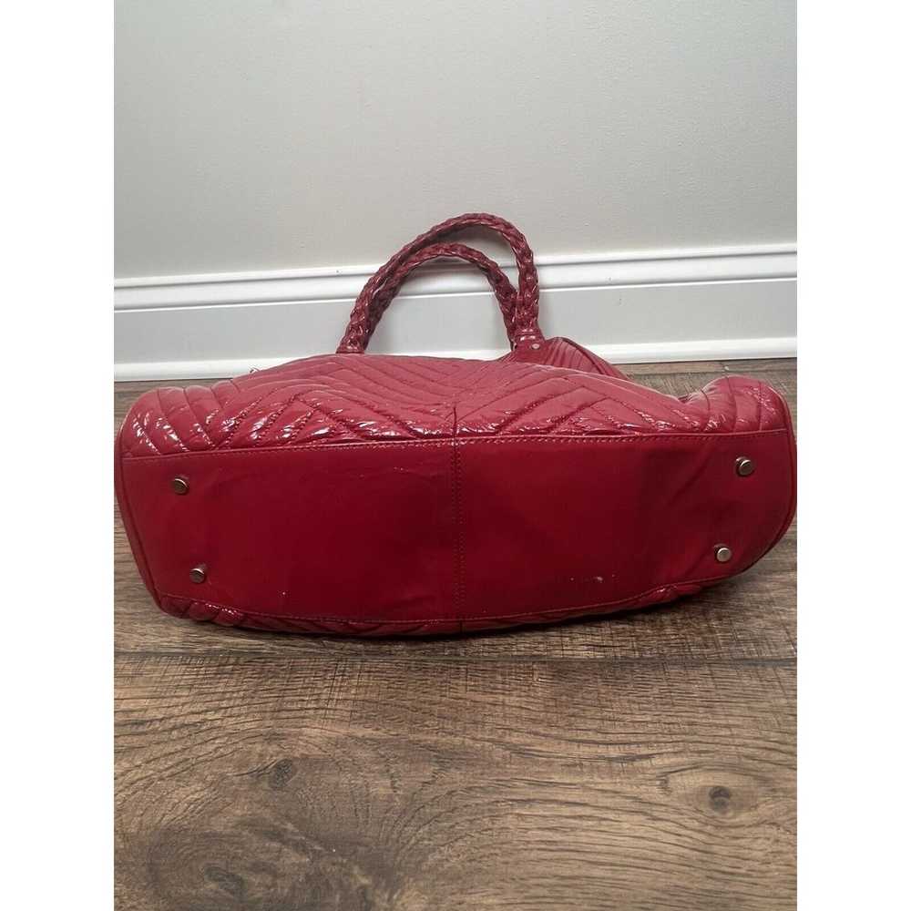 COLE HAAN Patent Leather Handbag Sugar Ruby Berry… - image 8