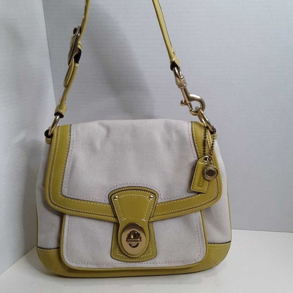 Coach Lime/Cream Women's Canvas and Leather Legac… - image 1