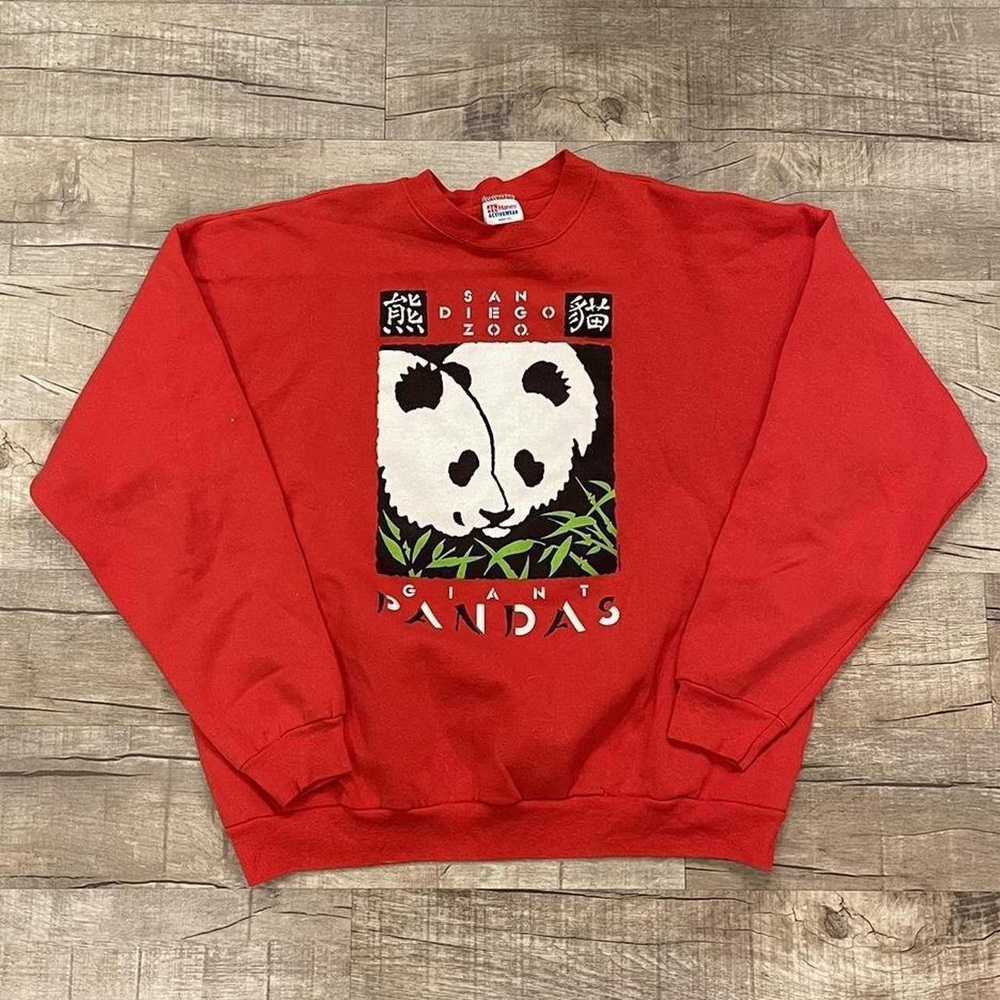 Hanes × Vintage Vintage 90’s San Diego Zoo Pandas… - image 1