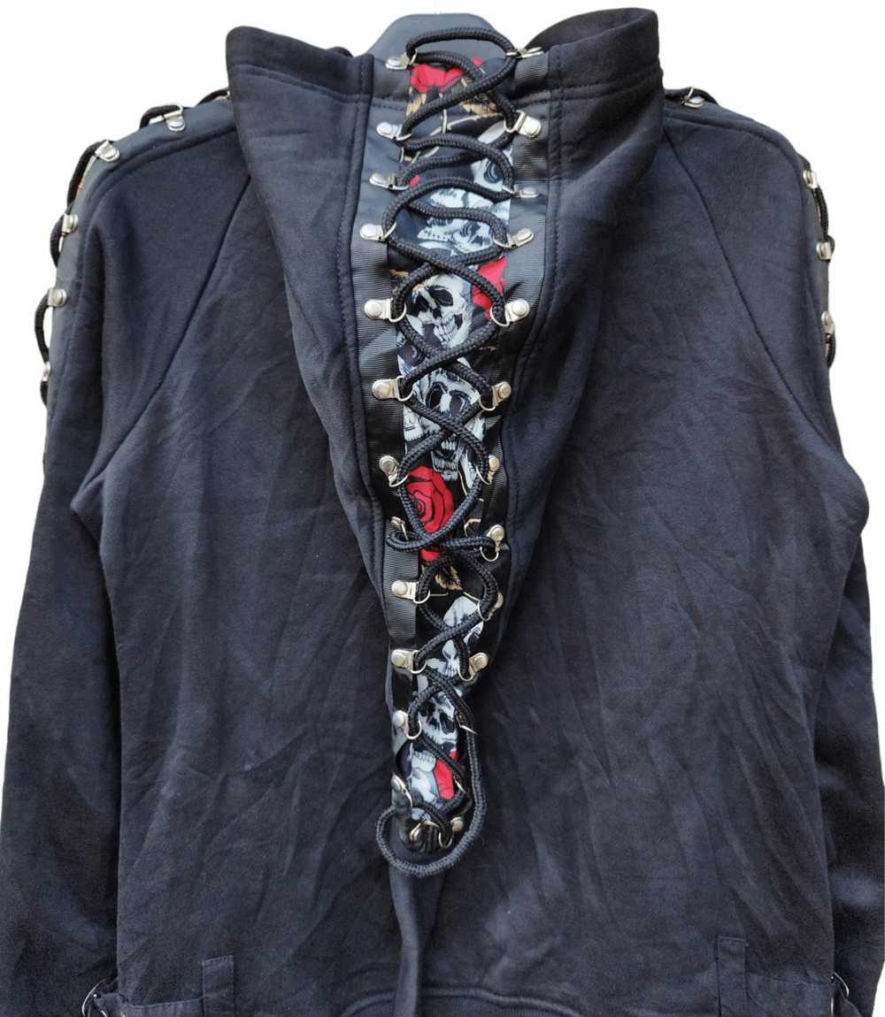 Skulls × Unbrnd Bondage rose & skull zip hoodie - image 6