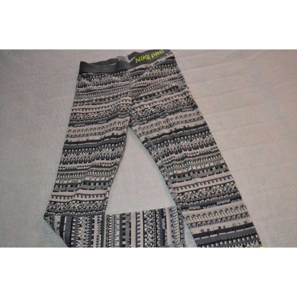Nike 32889 Nike Gym Pants Leggings Gray Polyester… - image 3