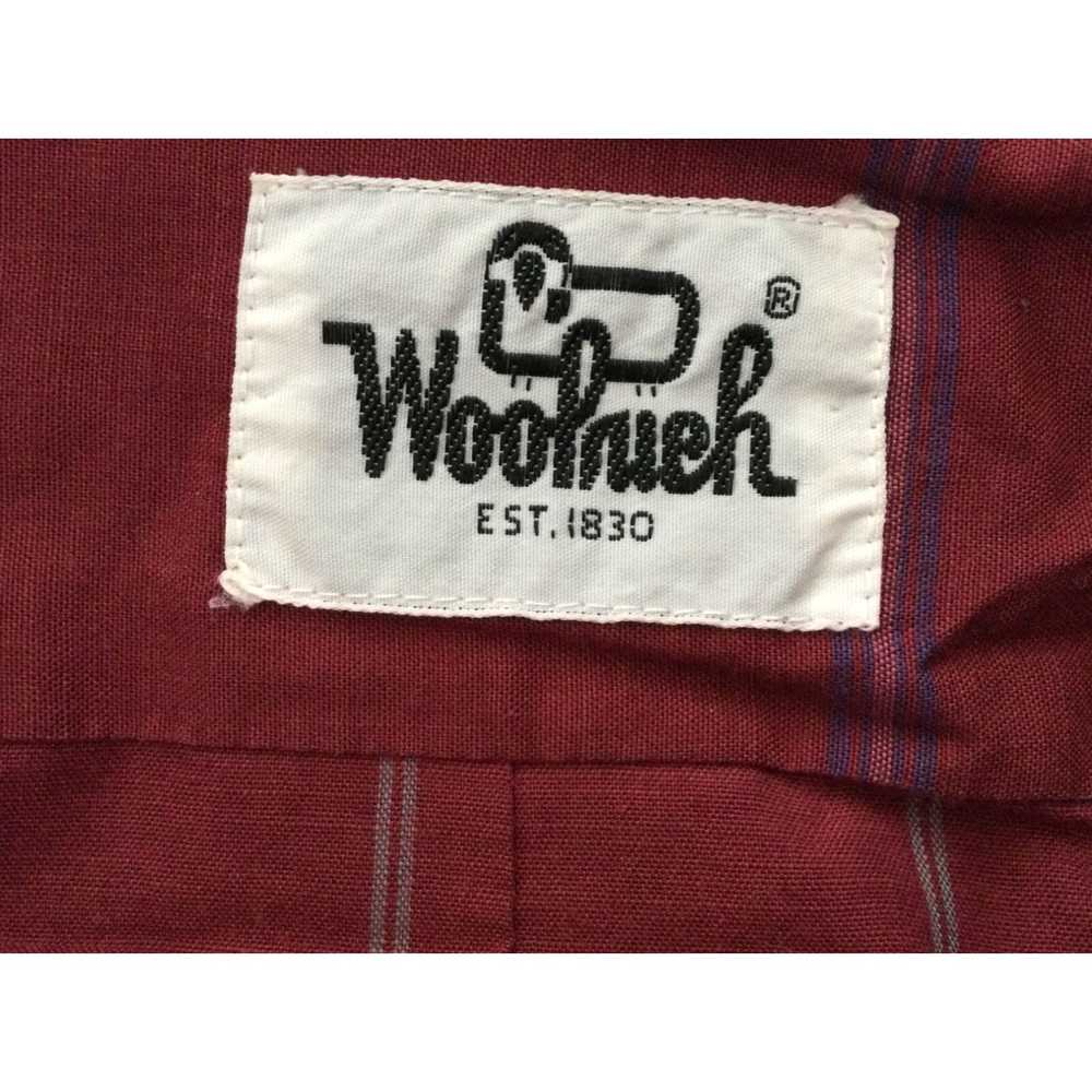 Vintage WOOLRICH Mens XL Burgundy Plaid Long Slee… - image 3